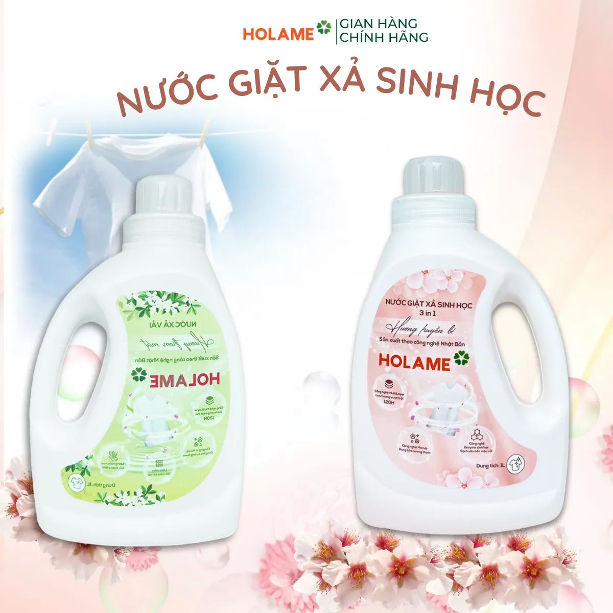 Nước Giặt Sinh Học Holame "Hương Huyền Bí" vs "Hương Thơm Mát" – Chọn Em Nào Bây Giờ?